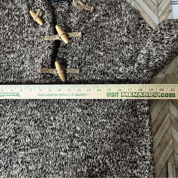 POLO BY RALPH LAUREN Vintage Toggle Button Knit Hoode Brown Chunky Sweater - Picture 11 of 11